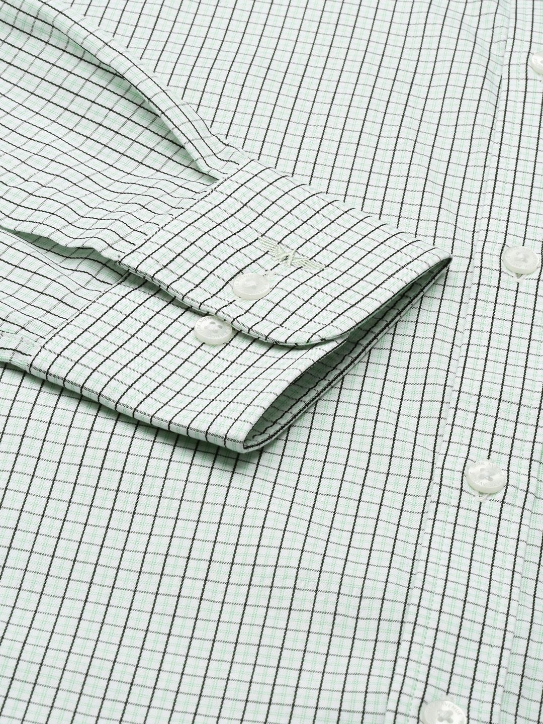 Park Avenue Men Slim Fit Tartan Checks Opaque Pure Cotton Formal Shirt