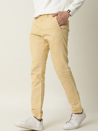 RARE RABBIT Men Pure Cotton Scotch Mid-Rise Slim Fit Trouser