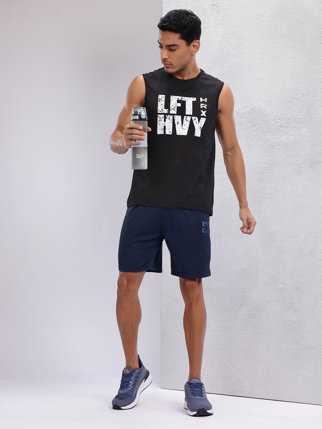 HRX by Hrithik Roshan Printed Sleeveless Rapid-Dry Training T-shirt