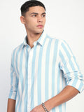 THE BEAR HOUSE Men Slim Fit Striped Casual Shirt