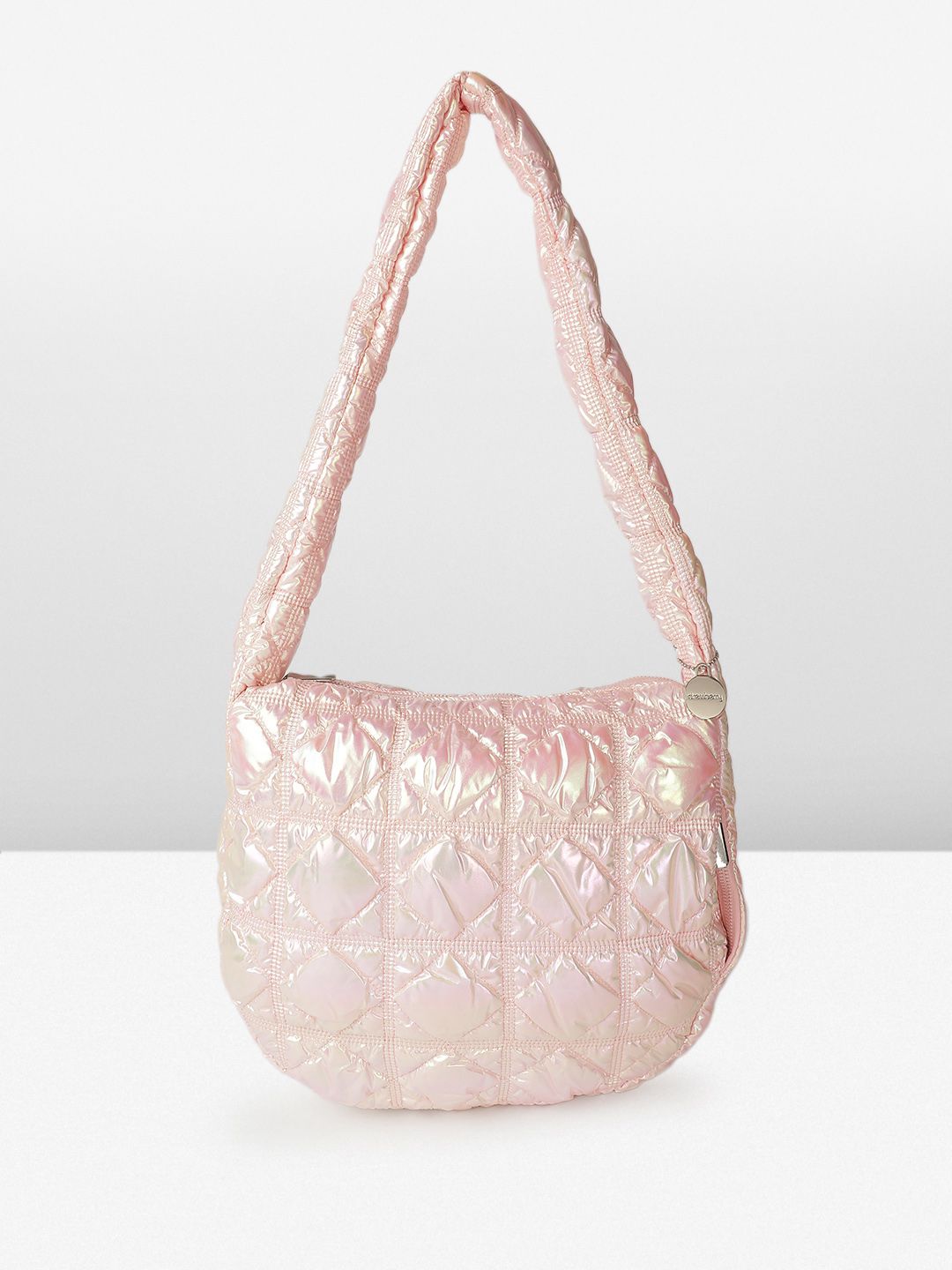 DressBerry Quilted Shoulder Bag with Iridescent Finish