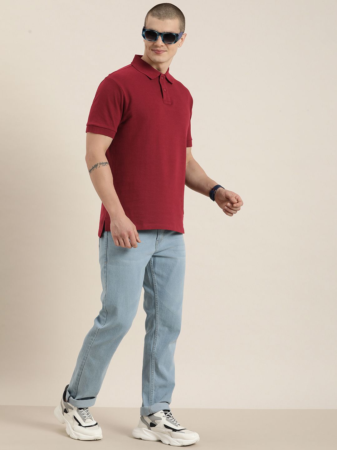 DILLINGER Men Polo Collar Pure Cotton T-shirt