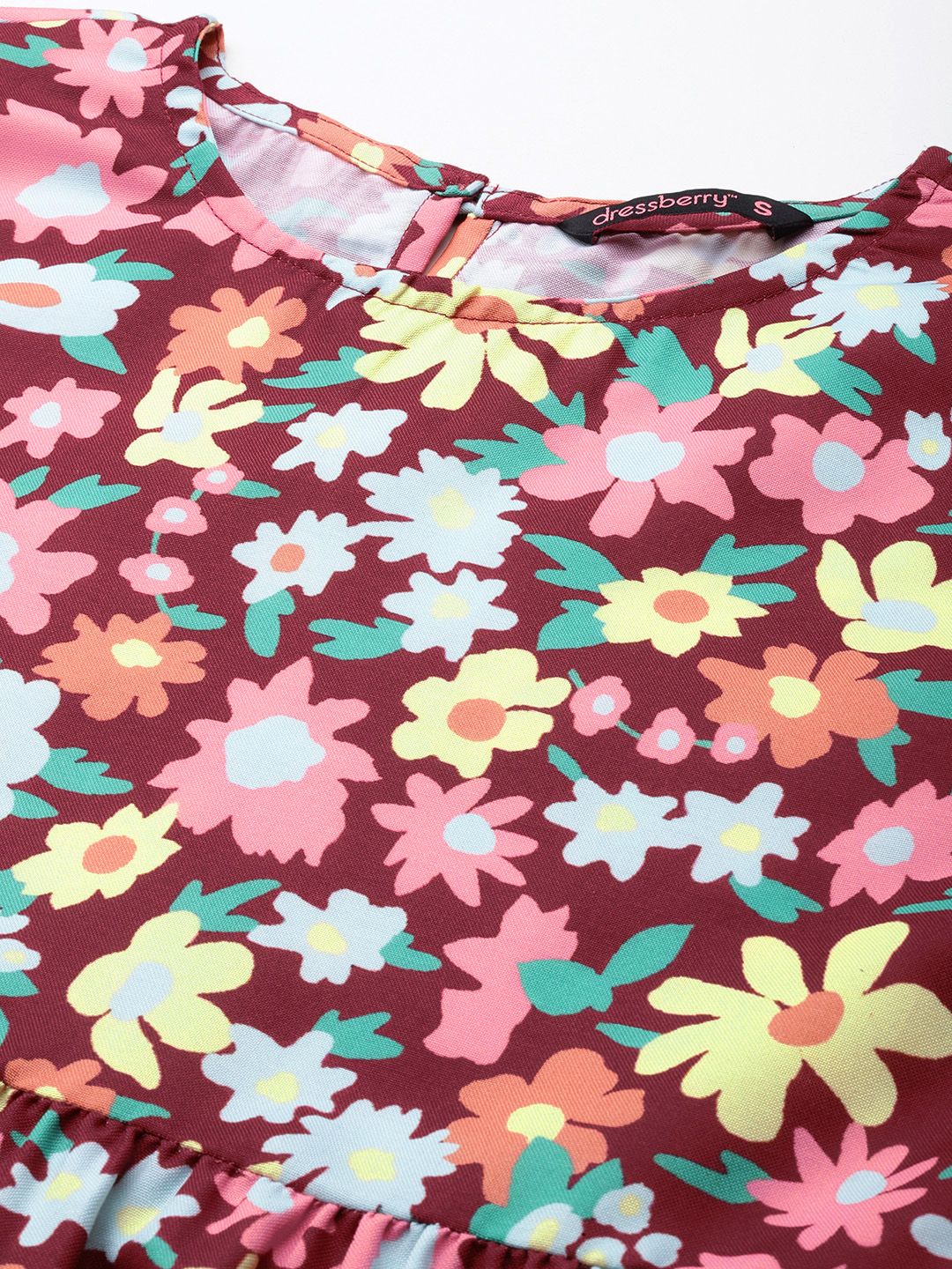 DressBerry Floral Print Bell Sleeves Top