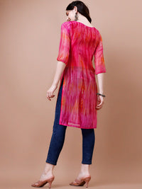 KALINI Pailey Embroidered Chikankari Shadow Work Georgette Straight Kurta