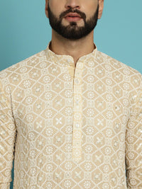 SOJANYA Kurta Kapas Tulen Bersulam Bunga Labuci