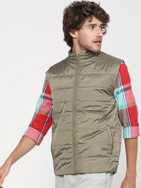 HIGHLANDER Men Brown Checked Padded Jacket