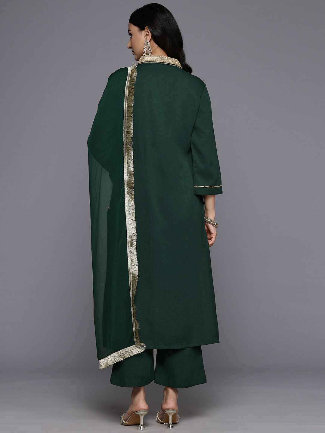 Varanga Women Yoke Design Gotta Patti Kurta With Palazzos & Dupatta