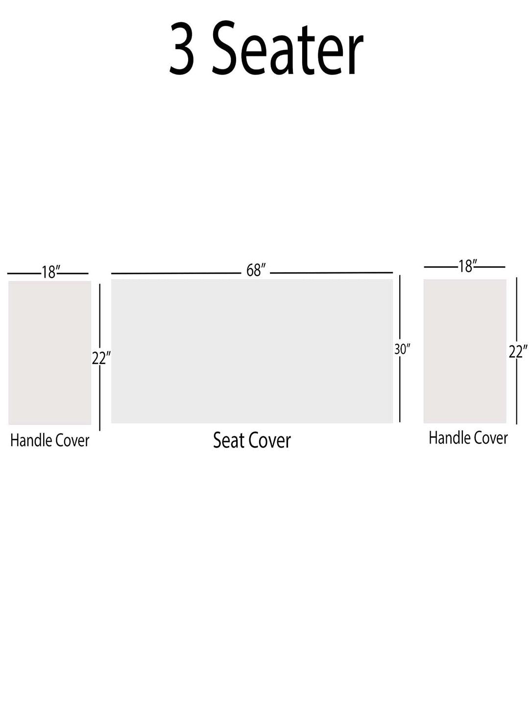 STITCHNEST Purple & Pink Self Design Jacquard 3-Seater Sofa Cover