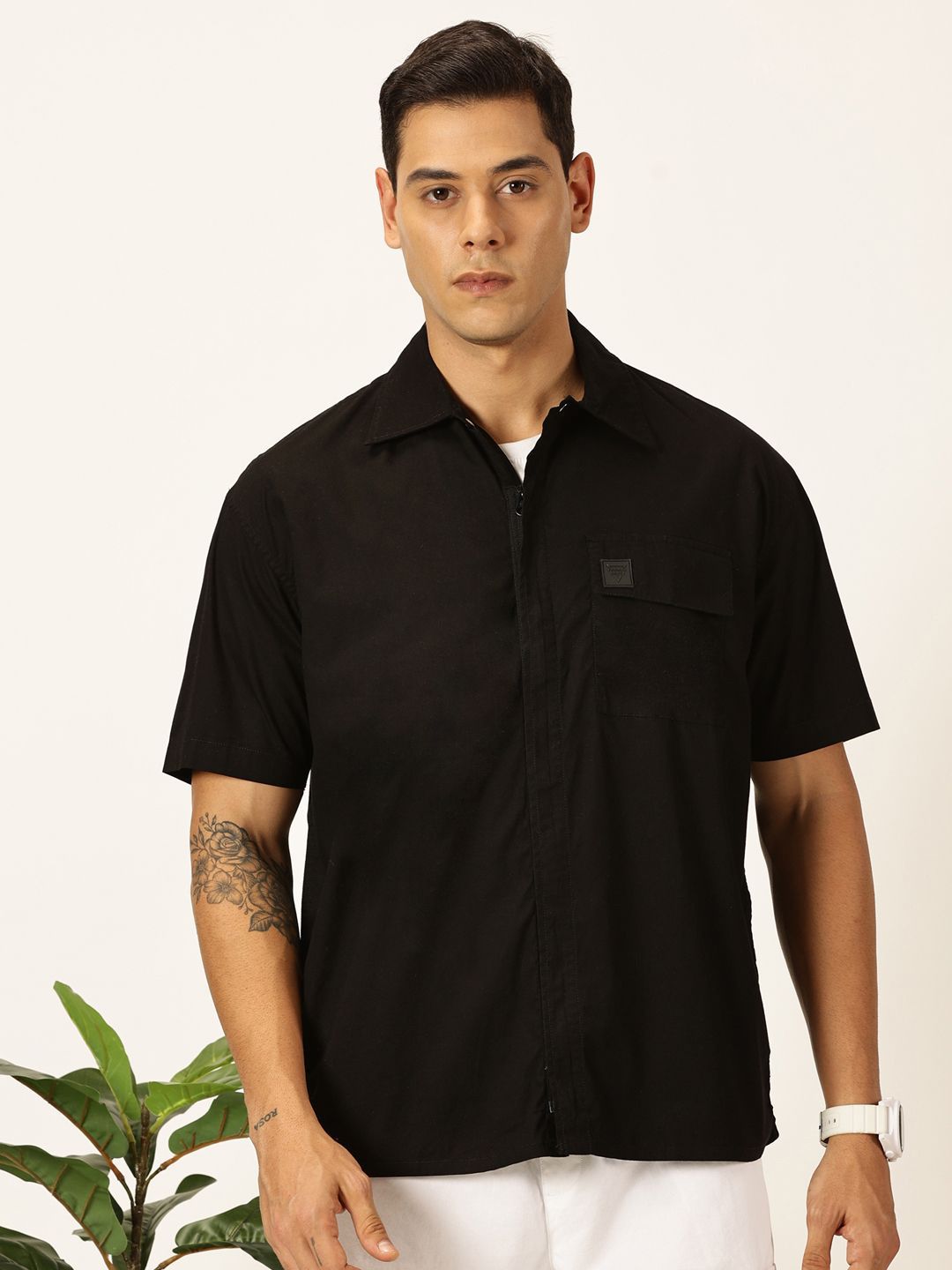 Thomas Scott Men Premium Boxy Pure Cotton Casual Shirt