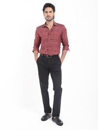 RARE RABBIT Men Betel Regular Fit Geometric Printed Shirt