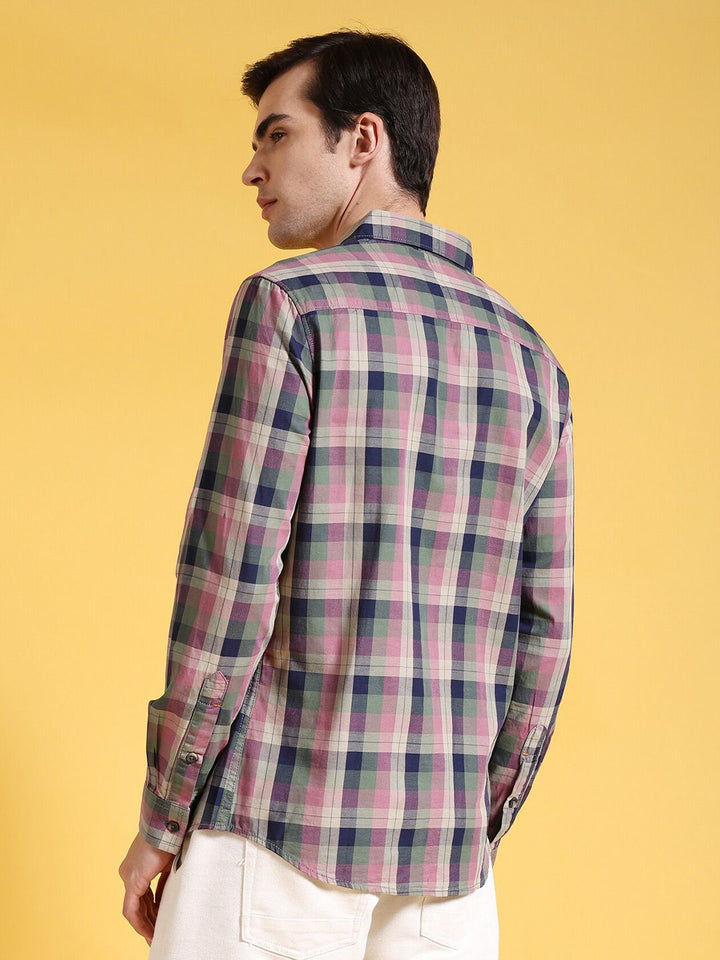 The Indian Garage Co Tartan Checked Slim Fit Pure Cotton Shirt