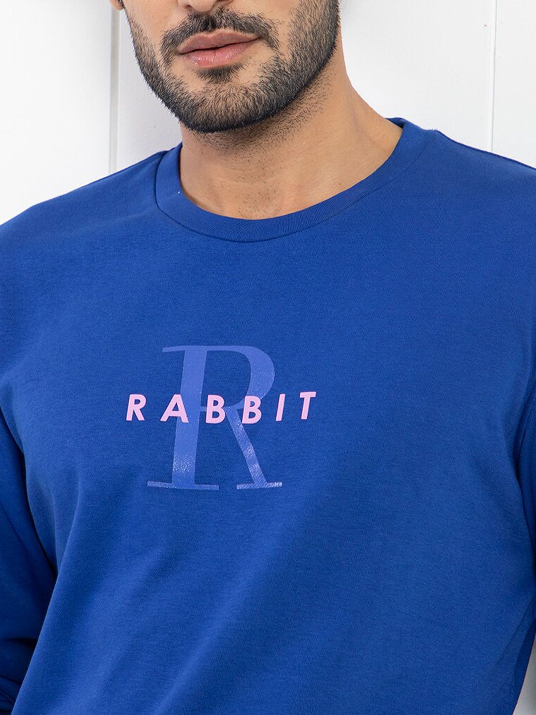RARE RABBIT Men Brewet Typography Printed Sweatshirt
