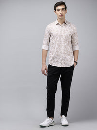 Park Avenue Pure Cotton Slim Fit Floral Printed Casual Shirt