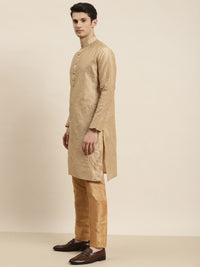 SOJANYA Kurta Emas & Hijau Lelaki dengan Jaket Churidar & Nehru