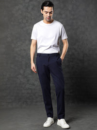 RARE RABBIT Men Gis Solid Slim Fit Cotton T-Shirt