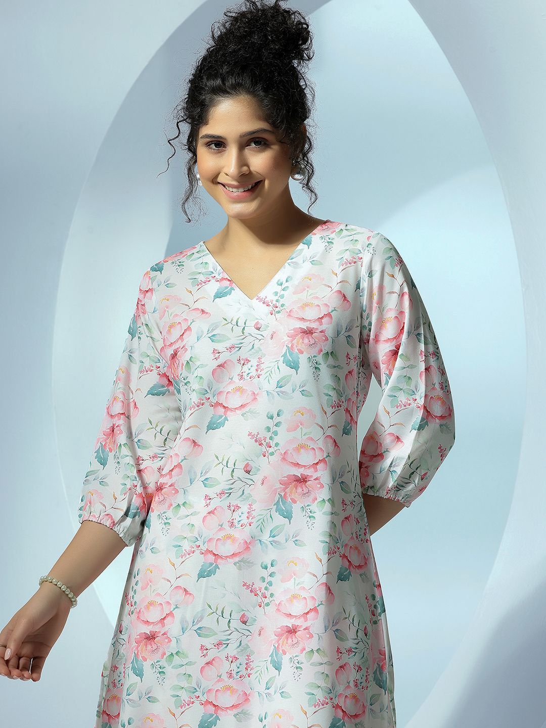 Libas Printed Tunic With Trousers Co-Ords