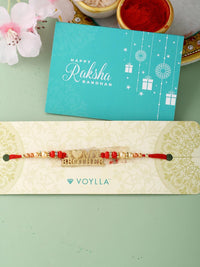 VoyllaI Love My Brother Designer Rakhi dengan Roli Chaawal Pack