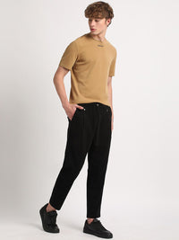 THE BEAR HOUSE Men Relaxed Loose Fit Corduroy Cotton Regular Trousers