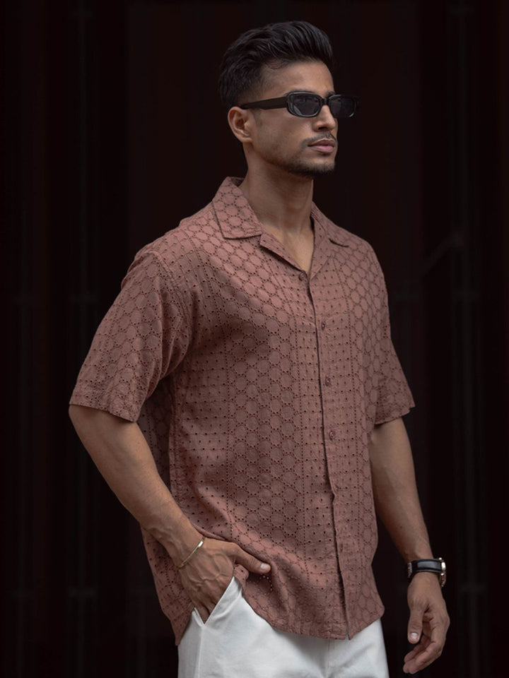Powerlook Men Geometric Printed Spread Collar India Slim Casual Shirt