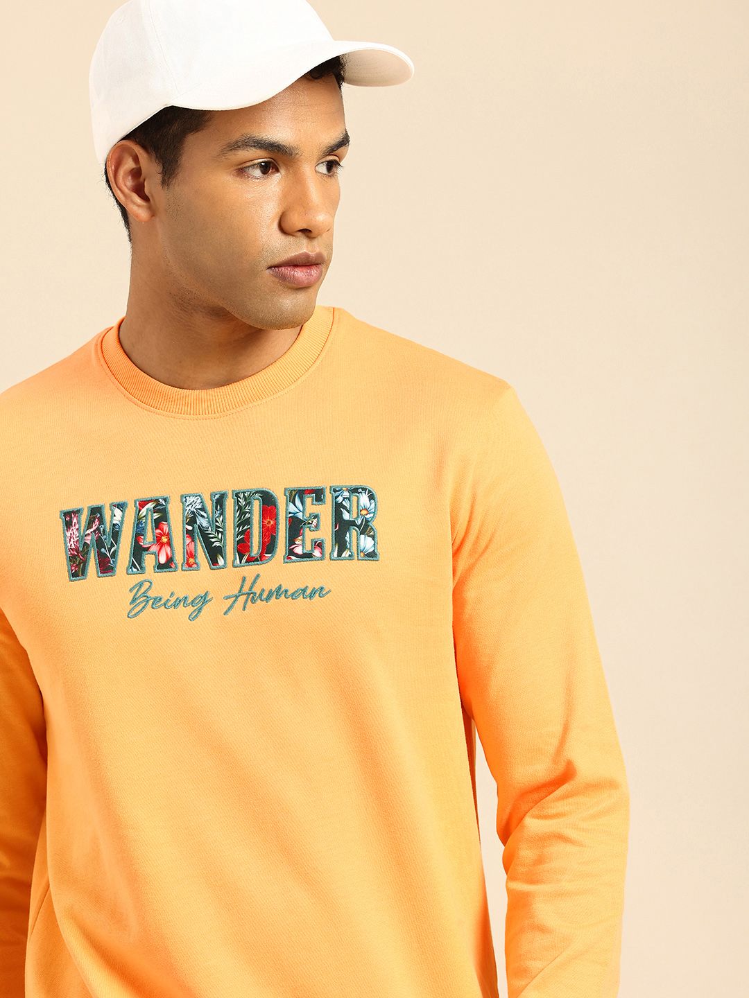 Being Human Typography Printed Pure Cotton Sweatshirt