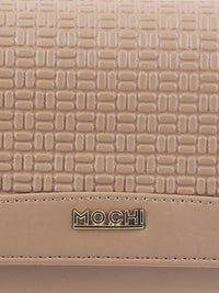 Mochi Beige Textured Wallet