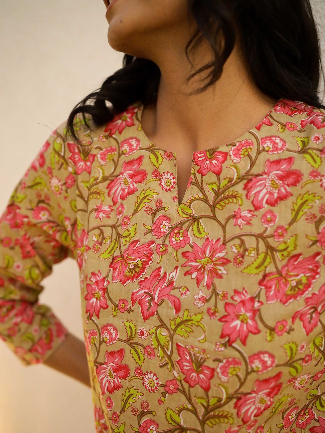 SANSKRUTIHOMES Women Printed Pure Cotton Night suit