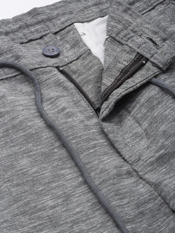 The Indian Garage Co Men Grey Joggers Trousers