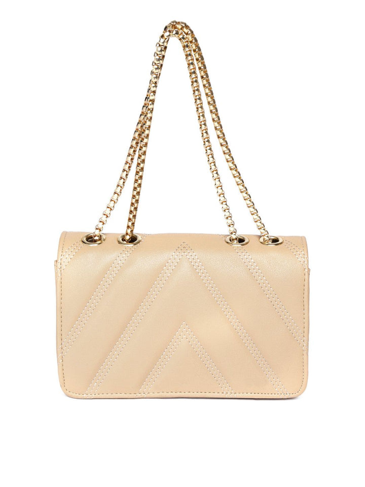 Lino Perros Beige Solid Shoulder Bag
