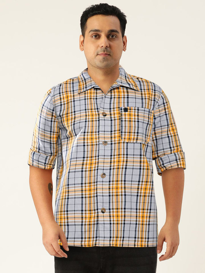 The Indian Garage Co Tartan Checked Pure Cotton Casual Shirt