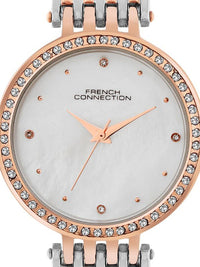 Sambungan Perancis Wanita Dail Dail & Gelang Gaya Tali Analog Watch FCN075RTM