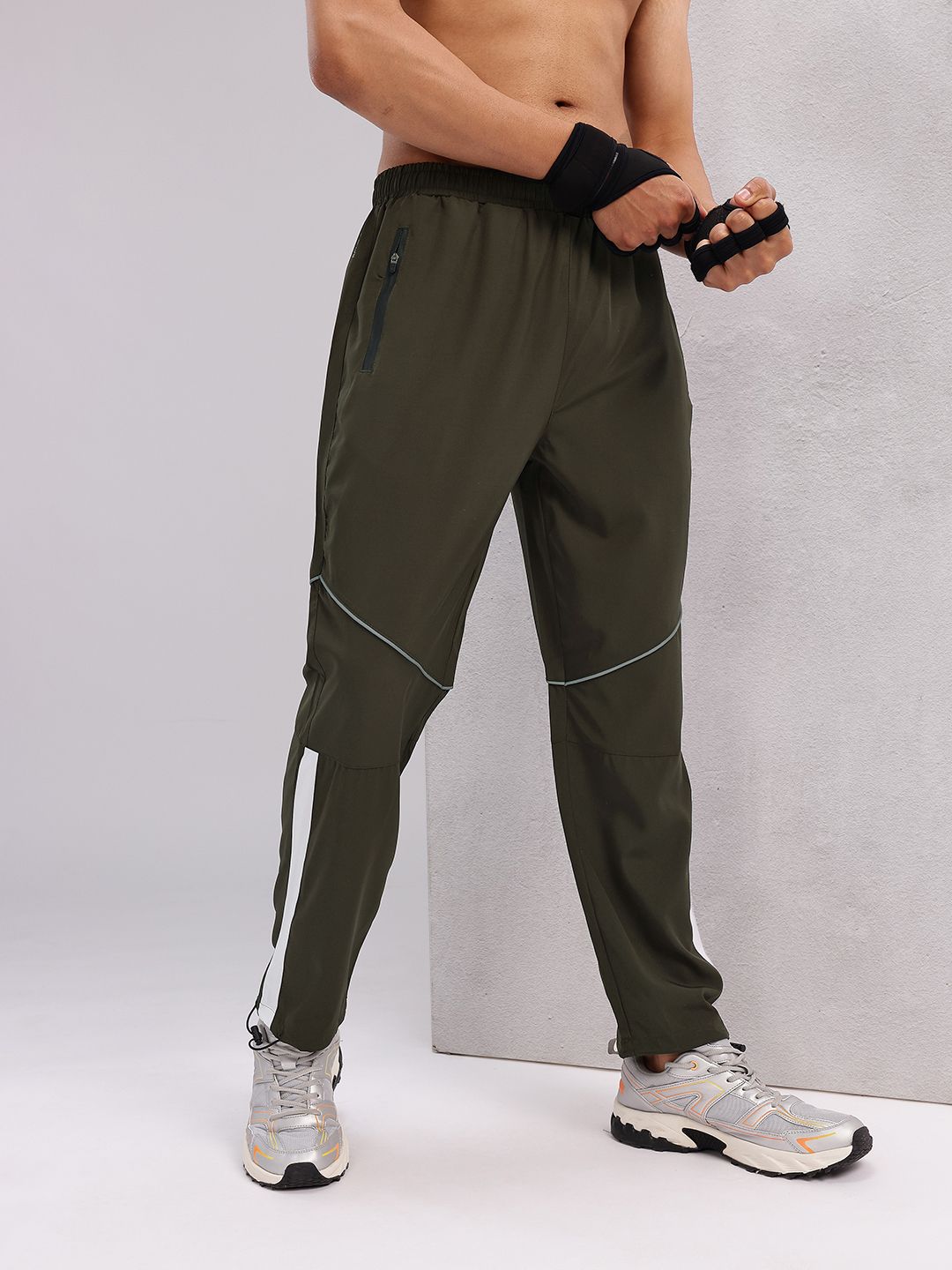 HRX by Hrithik Roshan Men Paneled Rapid-Dry Training Track Pants