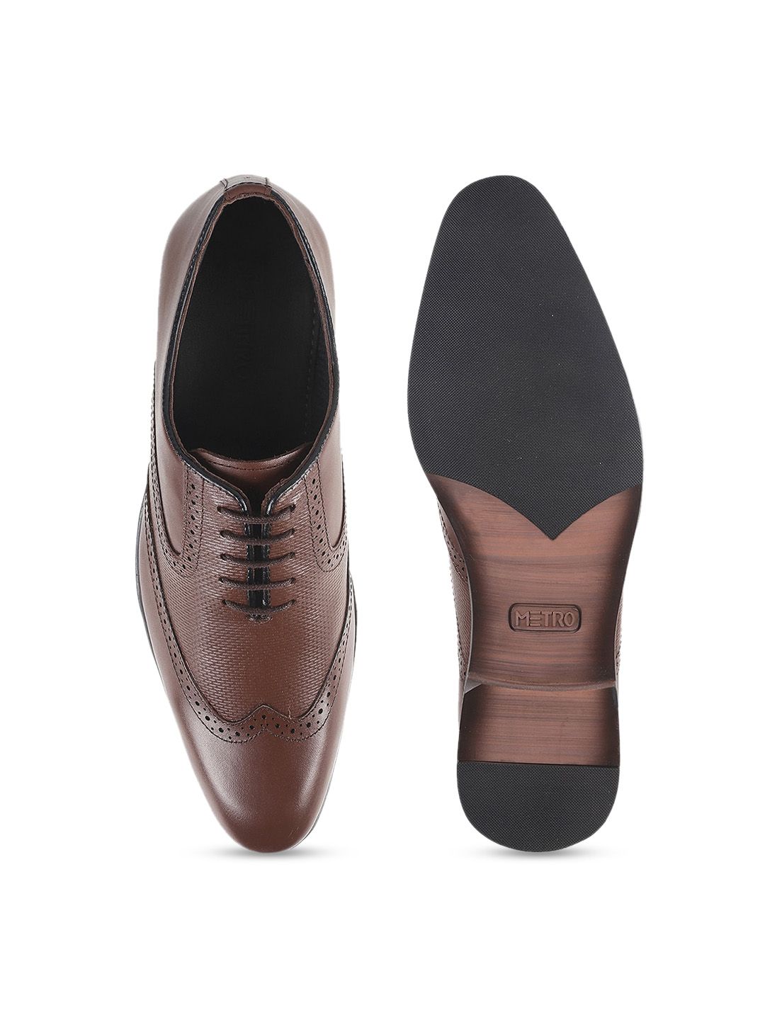 Metro Men Textured Formal Oxfords