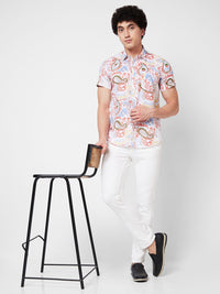 SPYKAR Ethnic Motifs Printed Cotton Casual Shirt