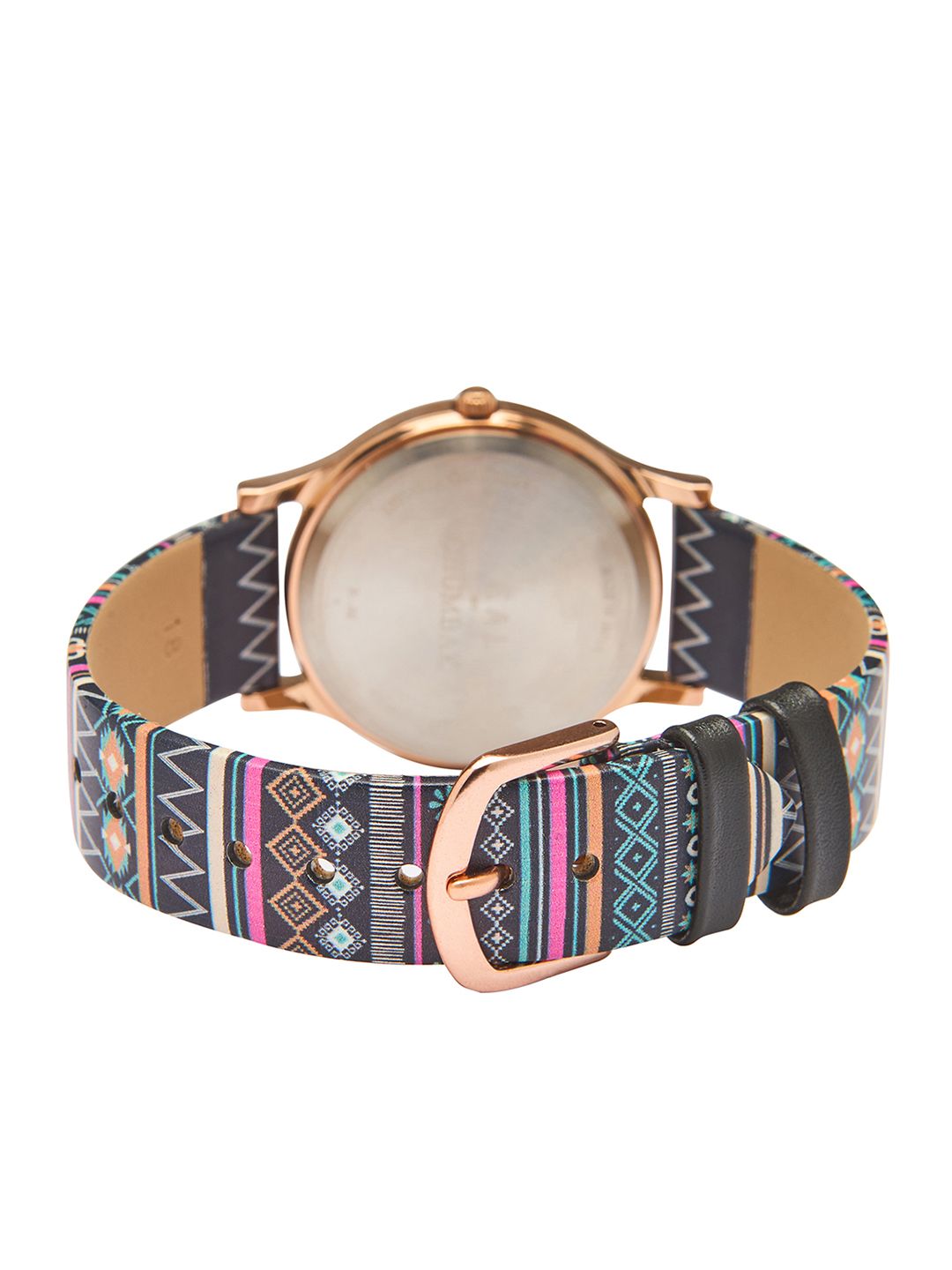 TEAL BY CHUMBAK Women Green Brass Dial & Multicoloured Straps Analogue Watch