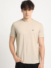 THE BEAR HOUSE Round Neck Pure Cotton Slim Fit T-shirt