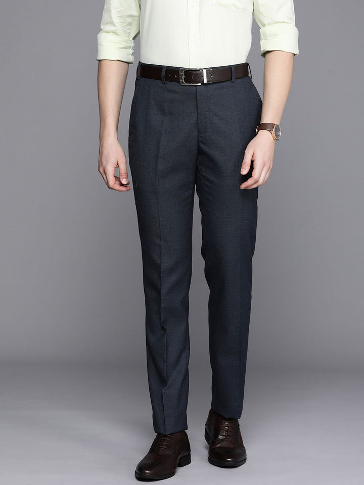 Raymond Men Textured Slim Fit Formal Trousers