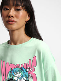 Bewakoof Women Graphic Printed Round Neck Cotton Oversized T-shirt