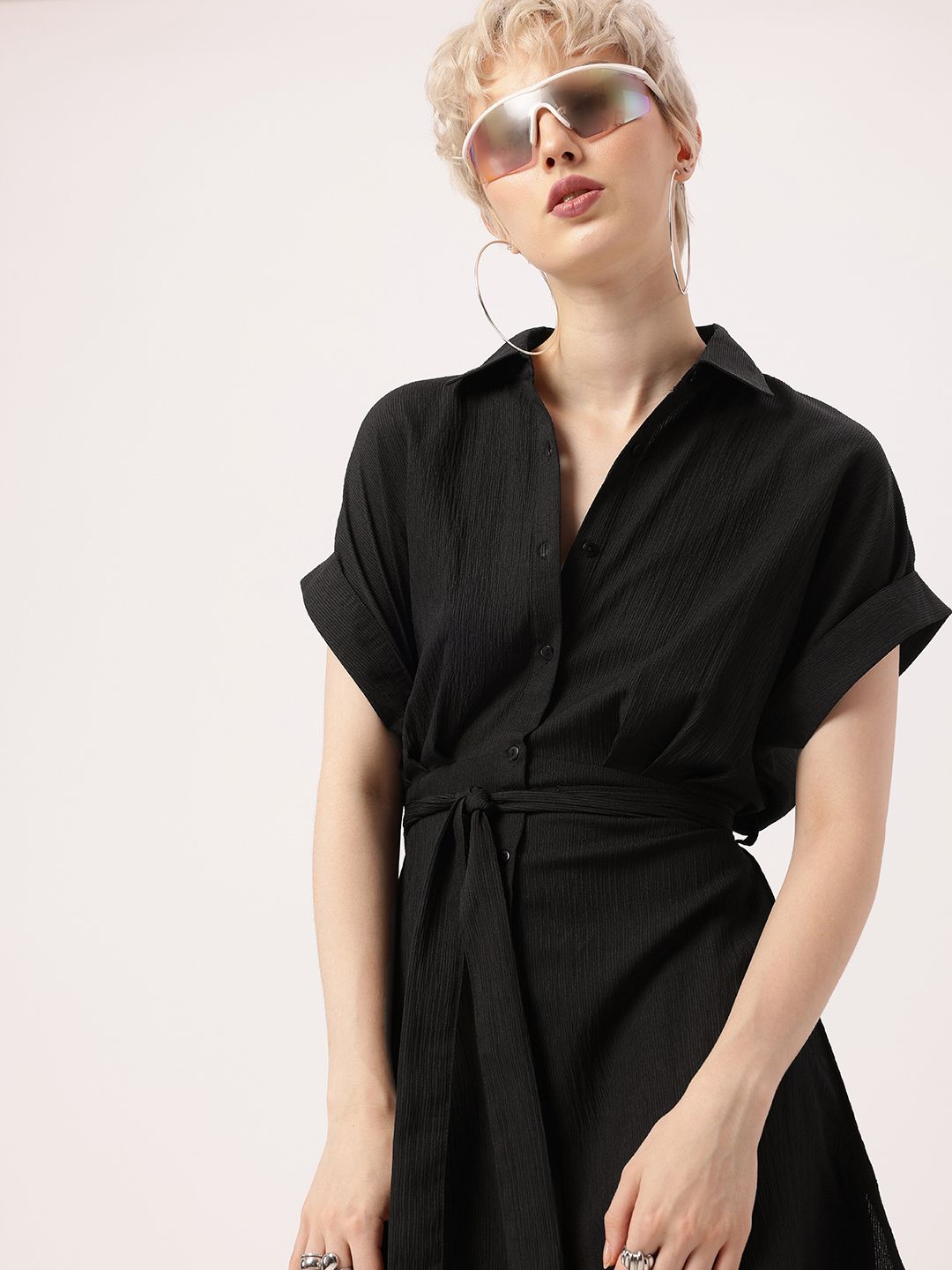 Elegantly Kawaii Darkly Adorable Shirt Style Dress