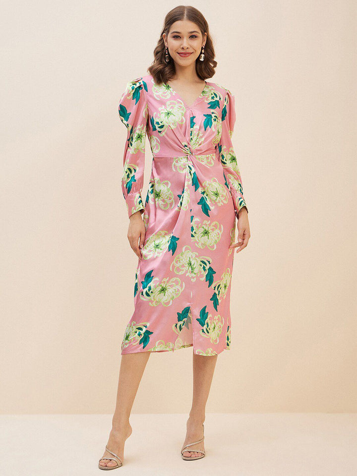 Antheaa Floral Printed Sheath Dress