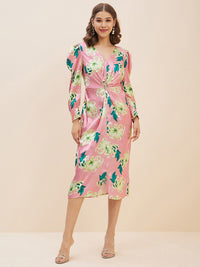 Antheaa Floral Printed Sheath Dress