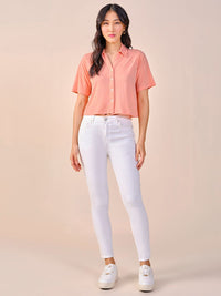 AND Flared Sleeve Shirt Style Top