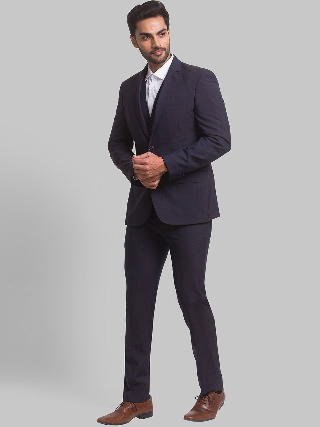 Park Avenue Single-Breasted Super Slim-Fit 3-Piece Formal Suit