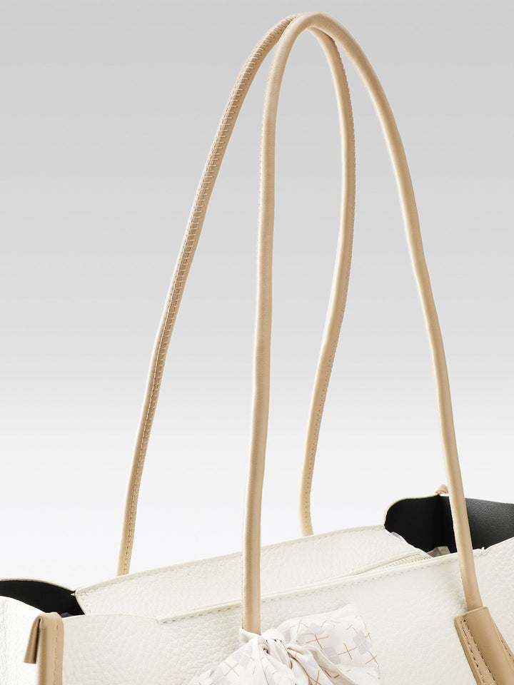 Lino Perros Textured Shoulder Bag with Bow Detail