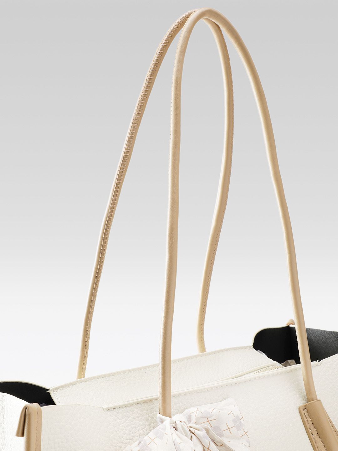 Lino Perros Textured Shoulder Bag with Bow Detail