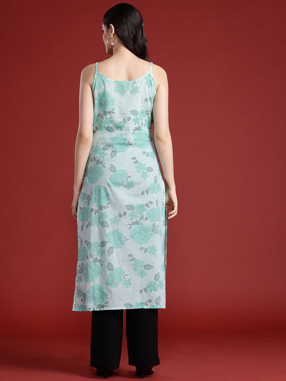 Anouk Pure Cotton Floral Printed Kurta