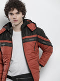 The Indian Garage Co Men Detachable Hood Colourblocked Padded Jacket