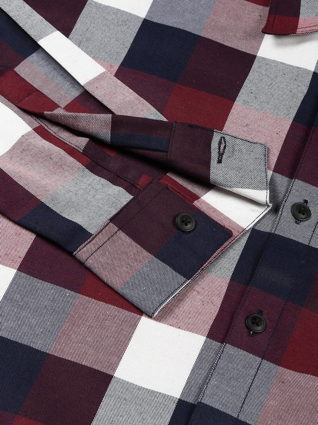 Thomas Scott Classic Tartan Checks Opaque Checked Cotton Casual Shirt - Oversized