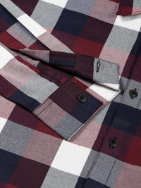 Thomas Scott Classic Tartan Checks Opaque Checked Cotton Casual Shirt - Oversized