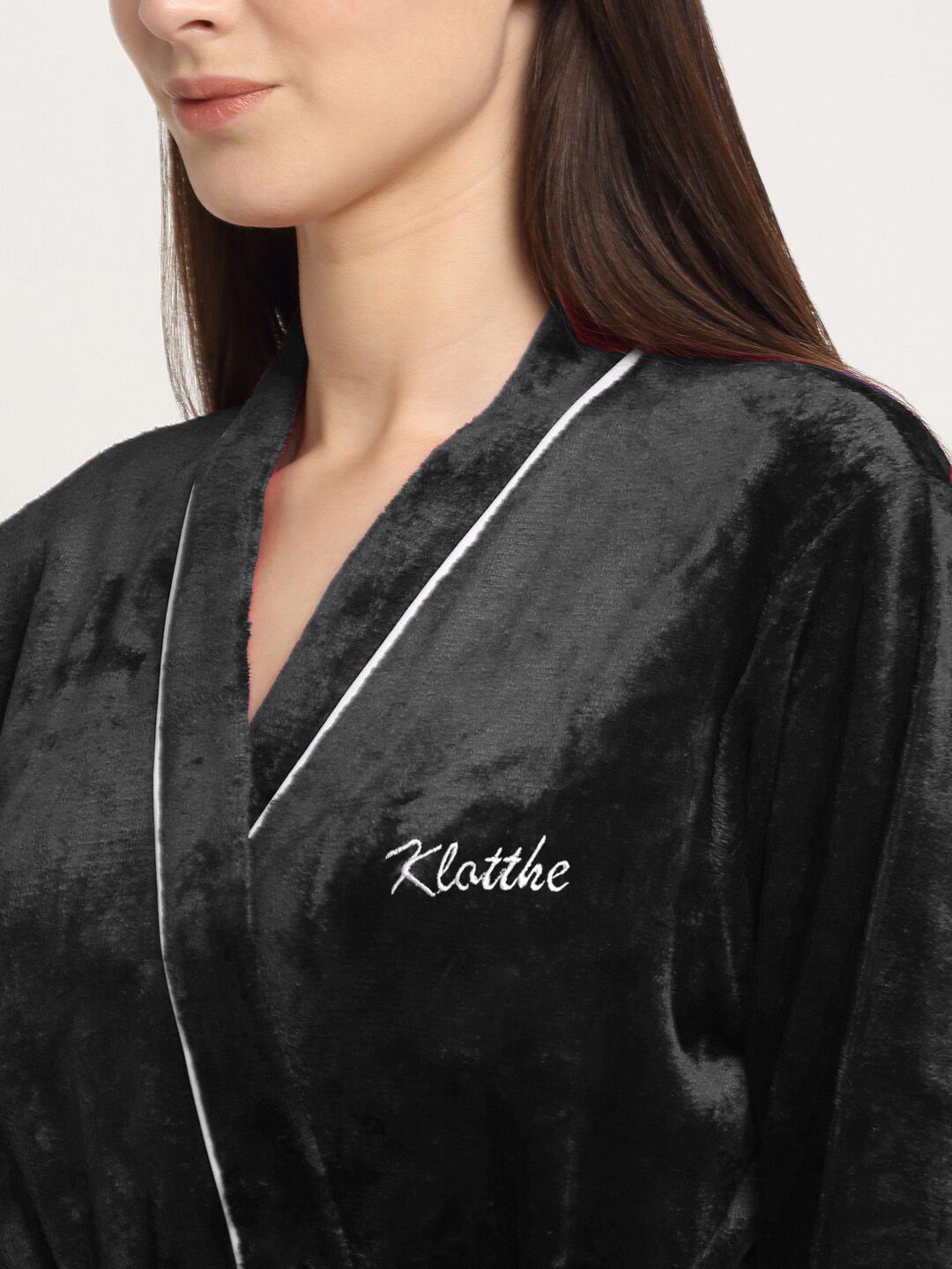 KLOTTHE Wool Bath Robe with Belt