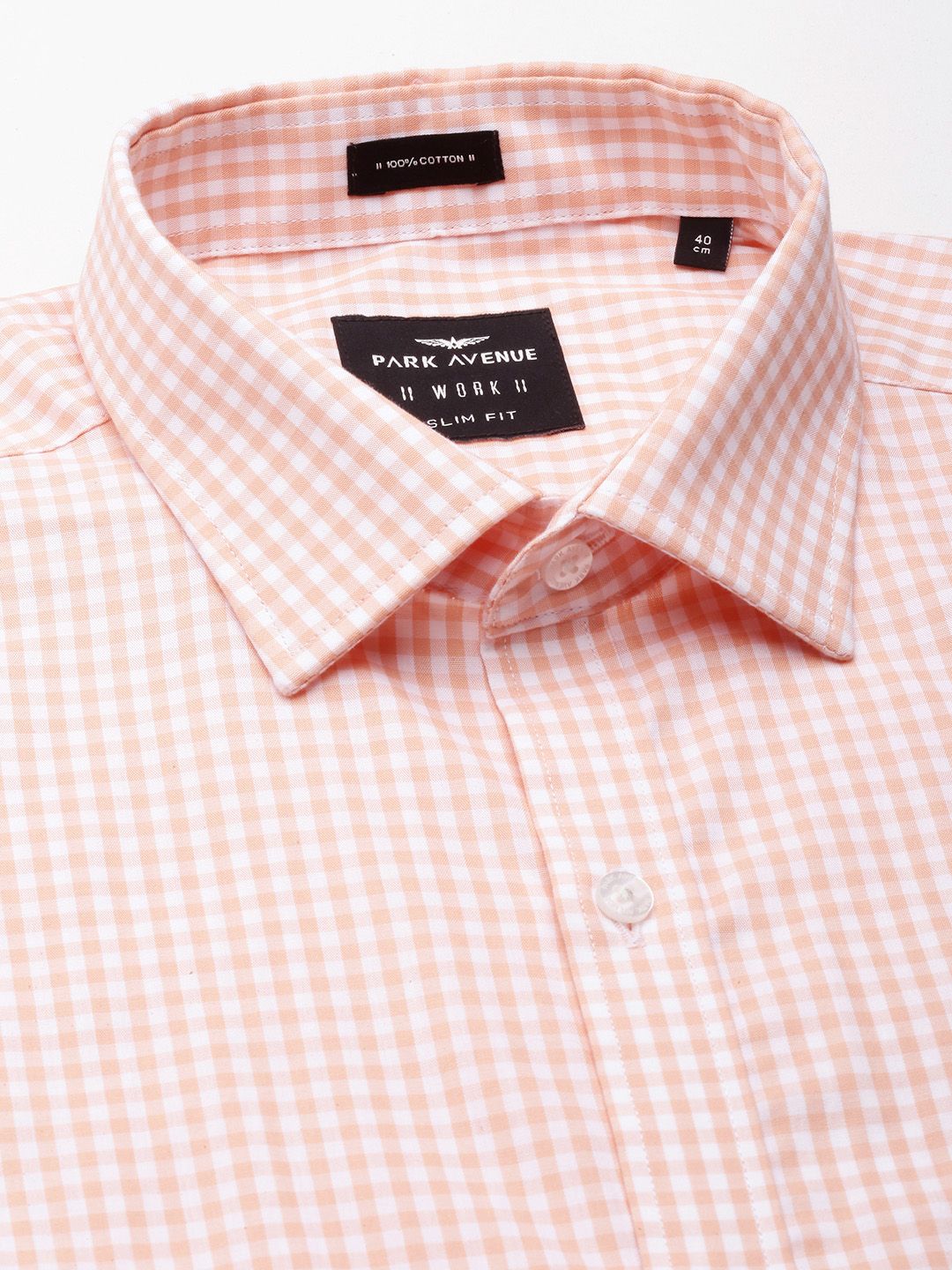 Park Avenue Slim Fit Micro Checked Pure Cotton Formal Shirt
